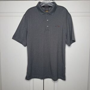 Greg Norman for Tasso Elba Five Iron Polo Shirt Gray Size S Play Dry Mens‎ Golf